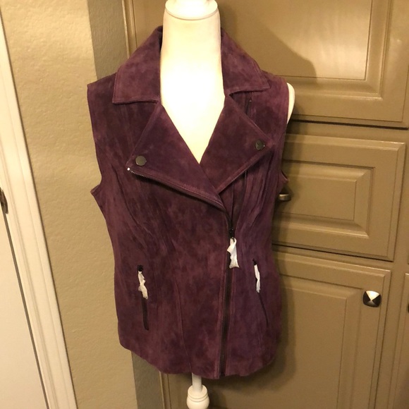 NEW Hal Rubinstein washable suede vest - Picture 1 of 14